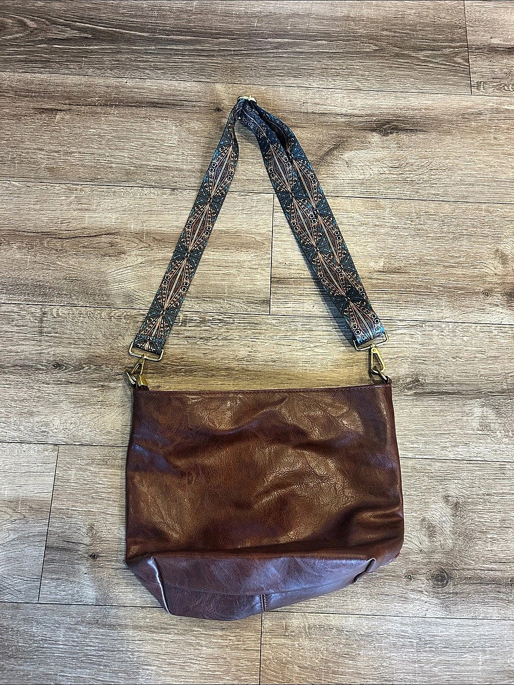 Brown & Blue Shoulder Bag